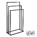 TOALLERO METAL NEGRO 45 X 22 X 85 CM