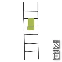 TOALLERO EN ESCALERA METAL NEGRO 45 X 170 CM