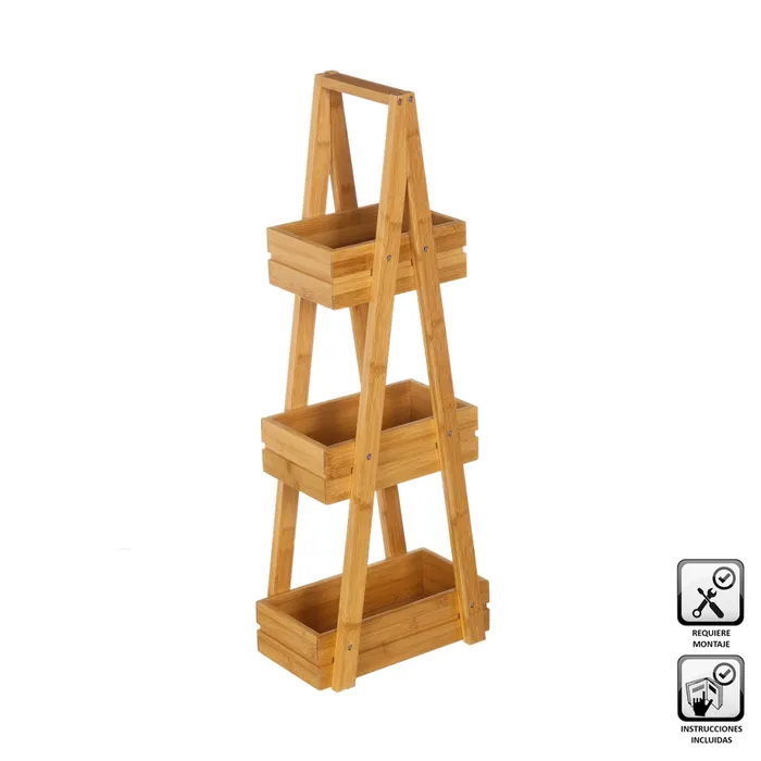ESTANTERA 3 CAJONES BAMB 30 X 18 X 81 CM