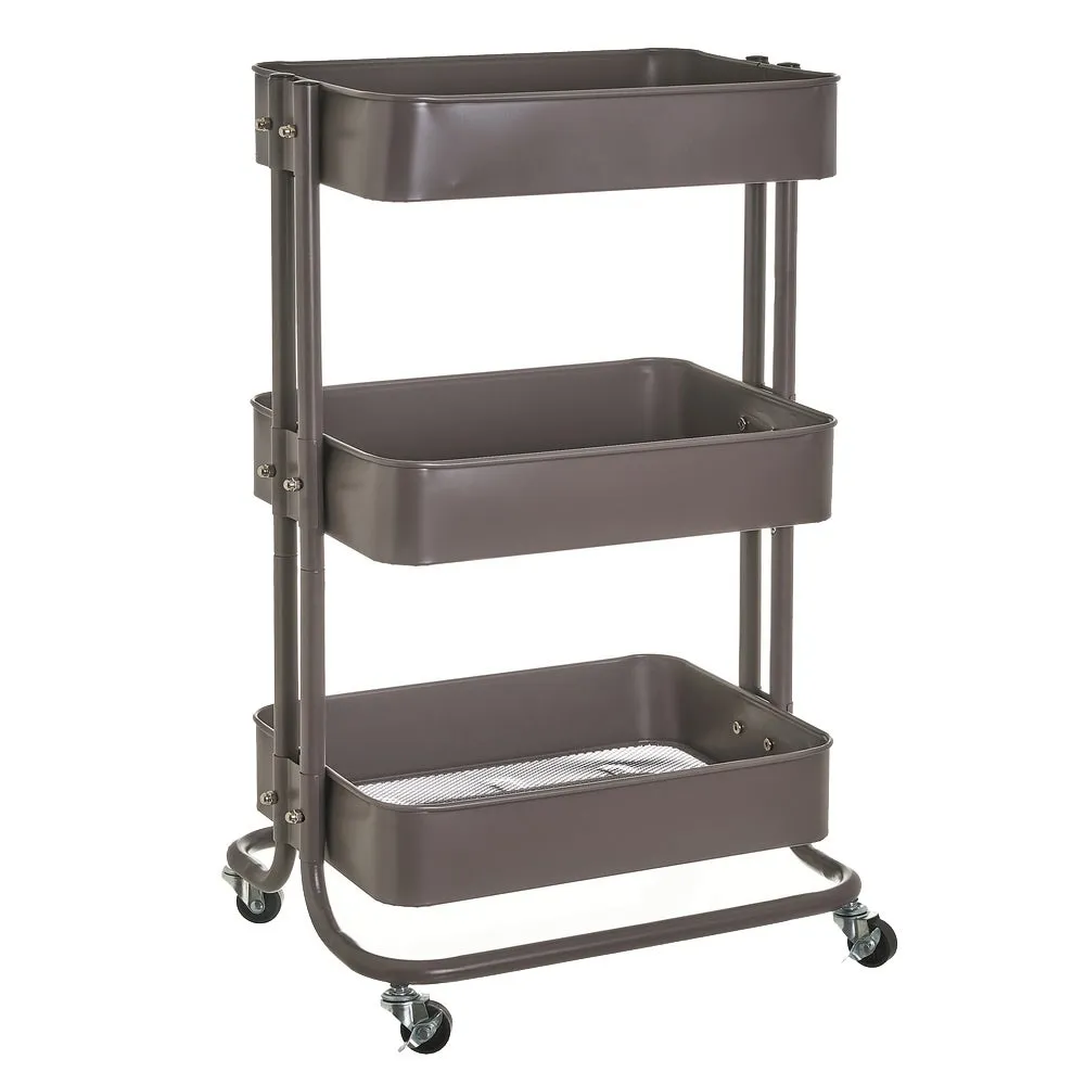 CARRO MULTIUSOS METAL GRIS 44 X 36 X 73 CM