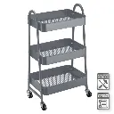 CARRO MULTIUSOS METAL GRIS 44 X 31 X 79 CM
