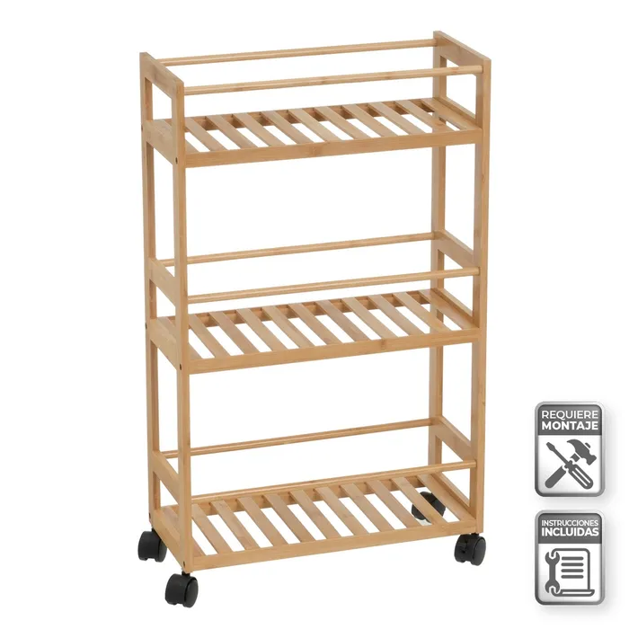 CARRO COCINA BAMB 44 X 20 X 75 CM