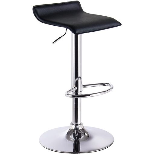 TABURETE CUERO SINTTICO-METAL NEGRO 39 X 39 X 84 CM