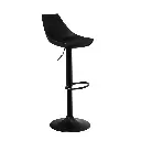 TABURETE CUERO SINTTICO-METAL NEGRO 38 X 46 X 104 CM