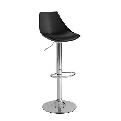 TABURETE CUERO SINTTICO-METAL NEGRO 38 X 46 X 104 CM