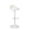 TABURETE CUERO SINTTICO-METAL BLANCO 39 X 43 X 92 CM