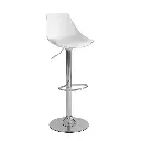TABURETE CUERO SINTTICO-METAL BLANCO 38 X 46 X 104 CM