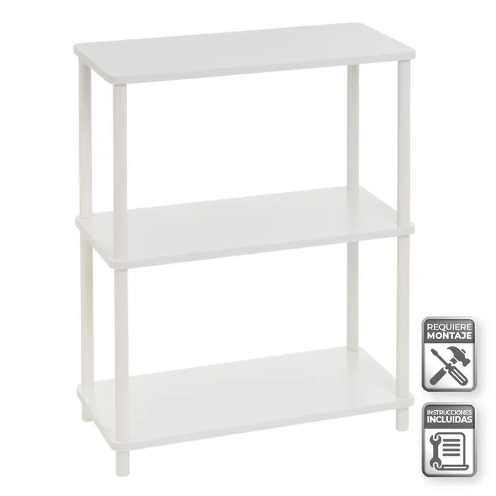 ESTANTERA 3 BALDAS ALBA BLANCO 60 X 30 X 76 CM