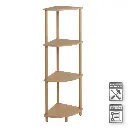 ESTANTERA RINCN 4 BALDAS GAIA NATURAL 30 X 30 X 110 CM