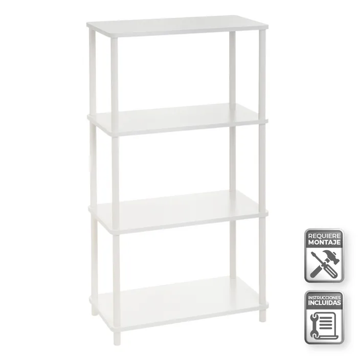 ESTANTERA 4 BALDAS ALBA BLANCO 60 X 30 X 110 CM