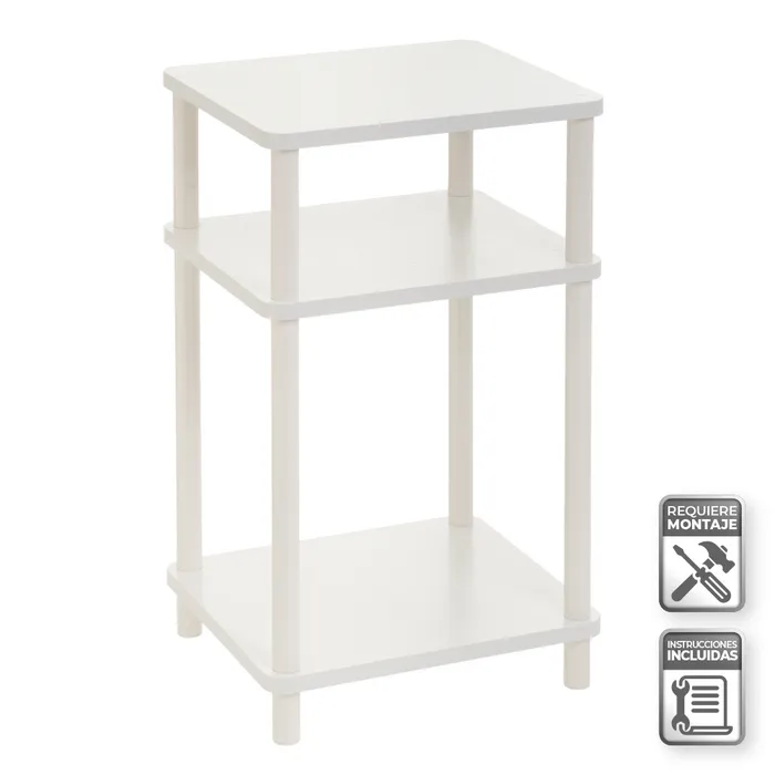 MESA RINCN ALBA MDF-METAL BLANCO 34 X 30 X 56 CM