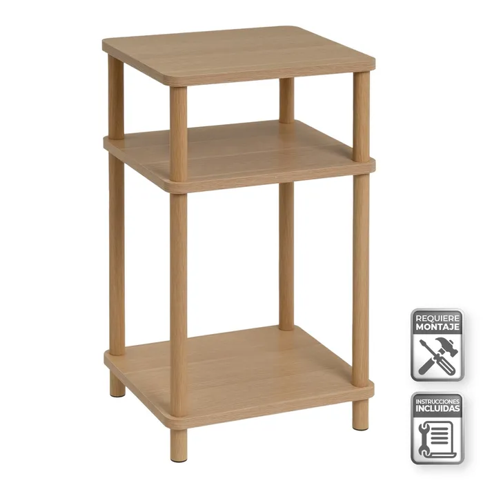 MESA RINCN GAIA MDF-METAL NATURAL 34 X 30 X 56 CM