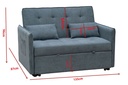 SOFA CAMA CON BRAZOS TAP.103-32 BILBAO GRIS