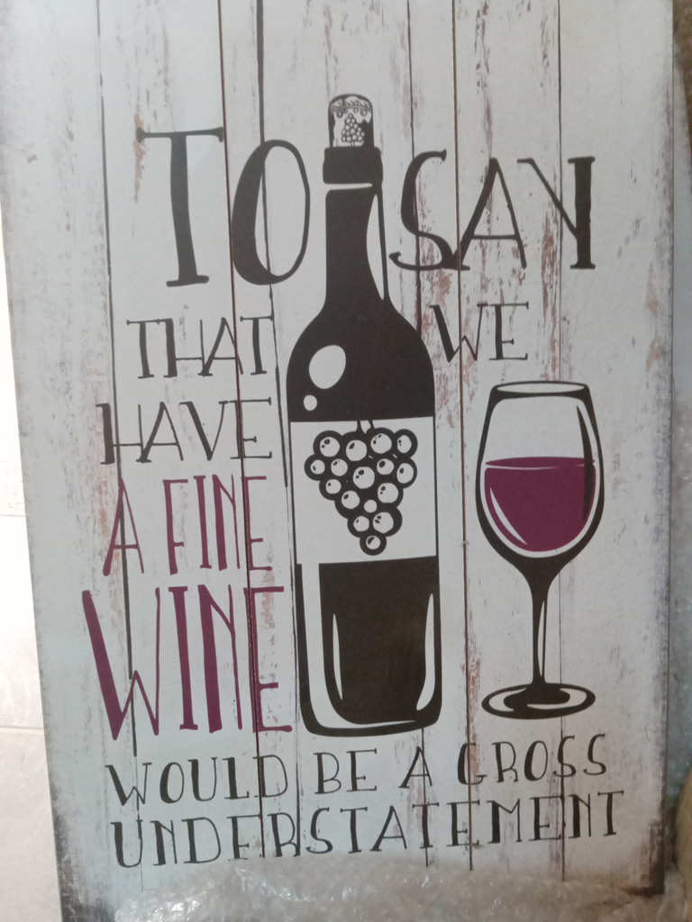 PLACA PARED VINO