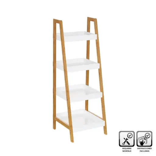 [803310] ESTANTERA 4 BALDAS BAMB-MDF 35 X 34 X 98 CM