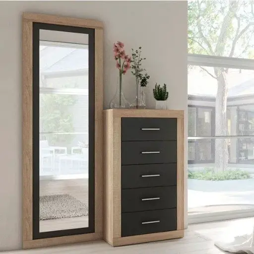 [LARA_SINFONIER_CAM-GR] SINFONIER LARA 5 CAJONES  DORM. CAMBRIA-GRAFITO