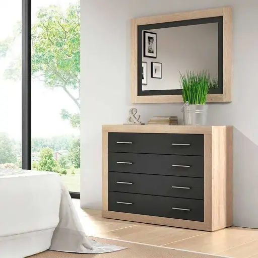 [LARA_COMODA_CAM-GR] COMODA LARA 4 CAJONES  DORM. CAM-GR