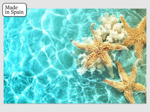 [10705] CUADRO FOTO CRISTAL TEMPLADO 120X80 CM ESTRELLA DE MAR