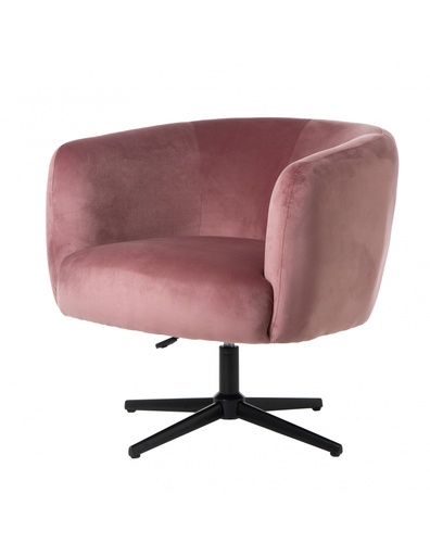[9949] BUTACA GIRATORIA  TERCIOPELO ROSA