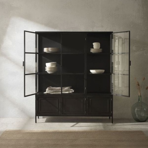 [10866] VITRINA ESTRUCTURA METAL NEGRA