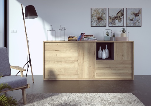 [1472] BUFFET FRAME NAT/SOMB R.HALIFAX NATURAL 90x210x46 cm