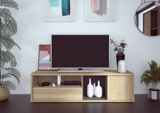 [1473] MUEBLE TV FRAME NAT/SOMB R.HALIFAX NATURAL 47,7x176,7x46 cm