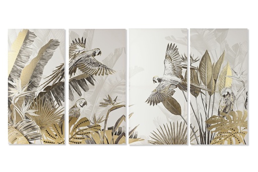 [CU-215672] CUADRO SET 4 LIENZO PS 280X3,2X140 TROPICAL 