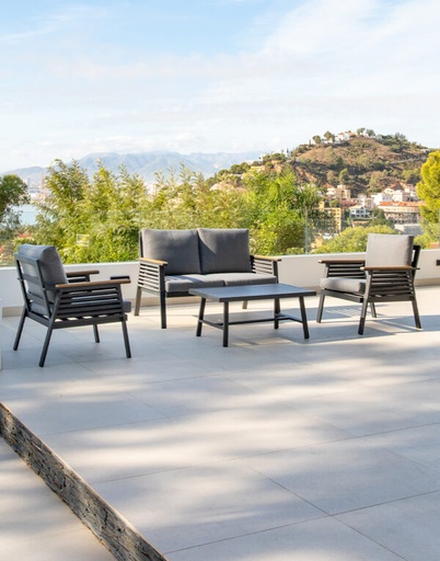 [364058] SET CASABLANCA SOFA ANTRACITA