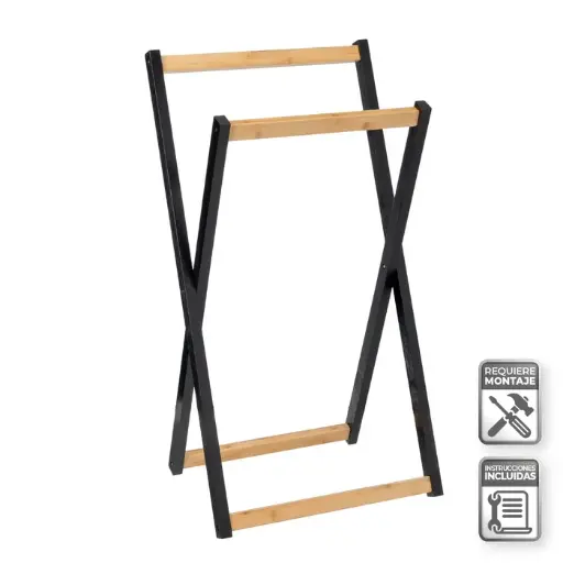 [807329] TOALLERO PLEGABLE BAMBU 44 X 40 X 82 CM