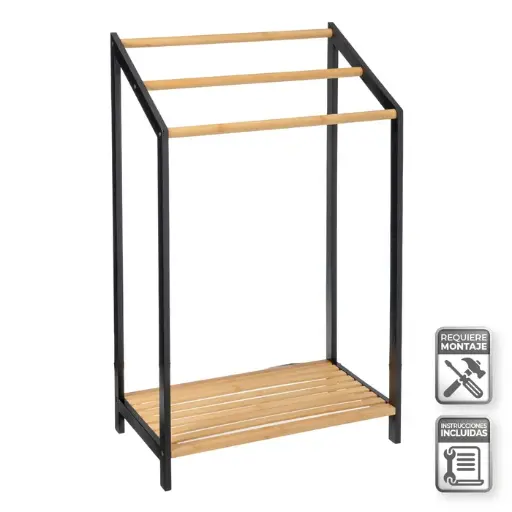 [807328] TOALLERO 3 BRAZOS BAMBU 51 X 31 X 85 CM