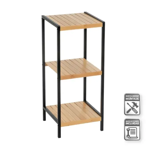[806170] ESTANTERA BAMB-METAL 30 X 30 X 70 CM