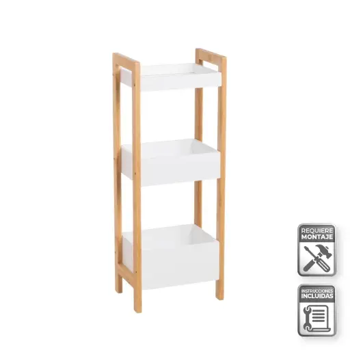 [807070] ESTANTERA 3 BALDAS BAMB-MDF 28 X 20 X 74 CM