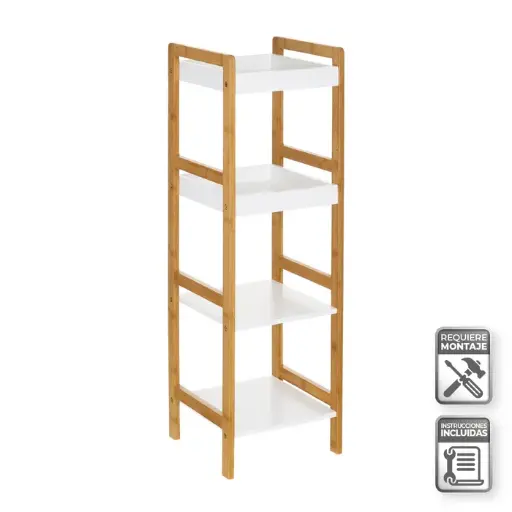 [807071] ESTANTERA 4 BALDAS BAMB-MDF 30 X 29 X 100 CM