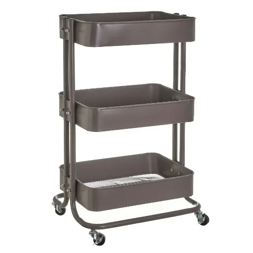 [801929] CARRO MULTIUSOS METAL GRIS 44 X 36 X 73 CM