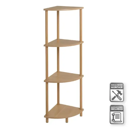 [806192] ESTANTERA RINCN 4 BALDAS GAIA NATURAL 30 X 30 X 110 CM