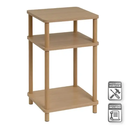 [806194] MESA RINCN GAIA MDF-METAL NATURAL 34 X 30 X 56 CM