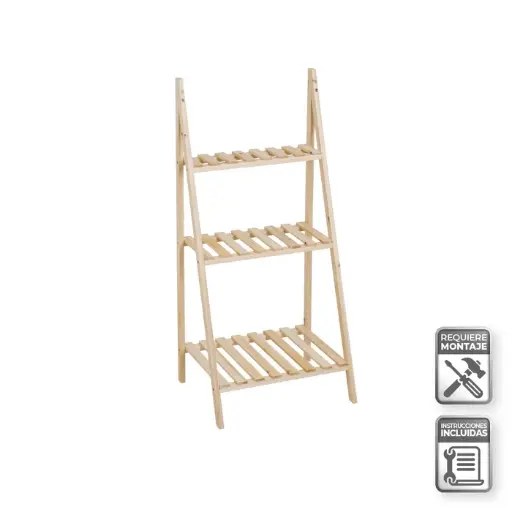 [807068] ESTANTERA 3 BALDAS ABETO NATURAL 42 X 34 X 91 CM